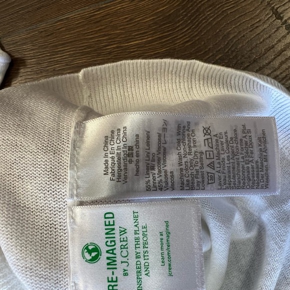 🆕 J.Crew linen blend White sweater SZ XS - Picture 5 of 6